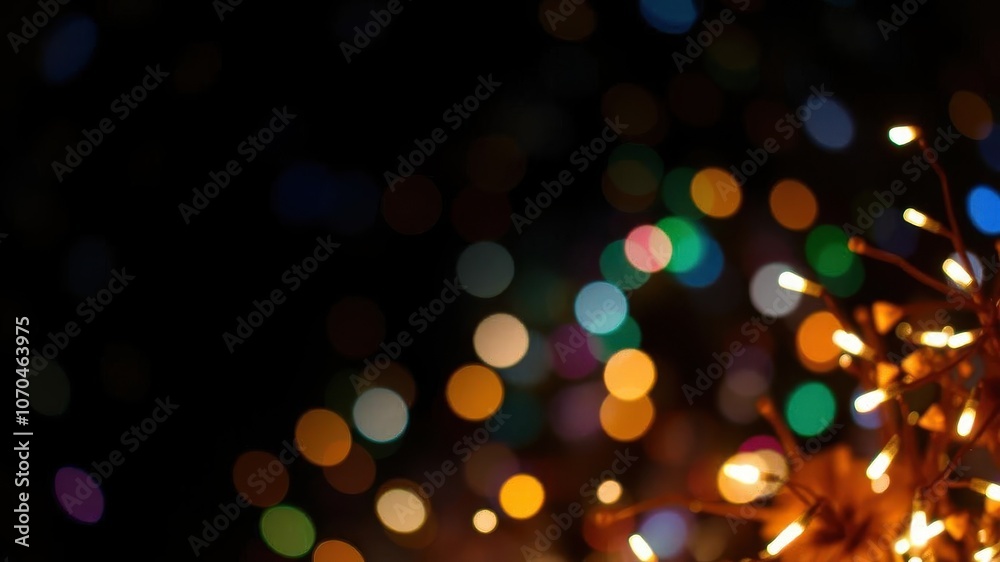 Obraz premium Various colorful Christmas lights icons arranged in a festive background, lights, glowing