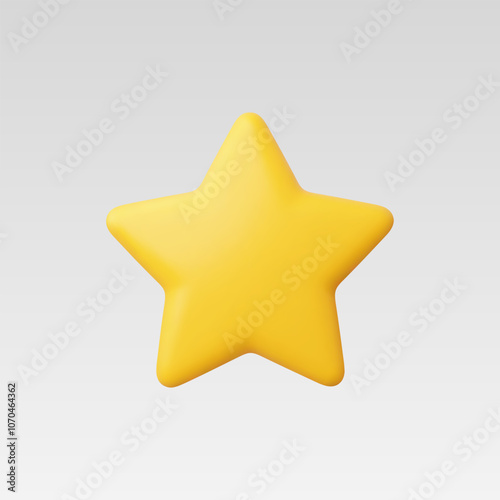 3d Realistic Star icon vector illustration