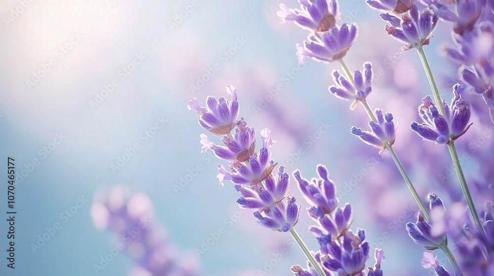 Obraz premium Delicate Lavender Blooms with Soft Background Light