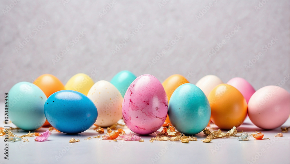 easter eggs in a basket