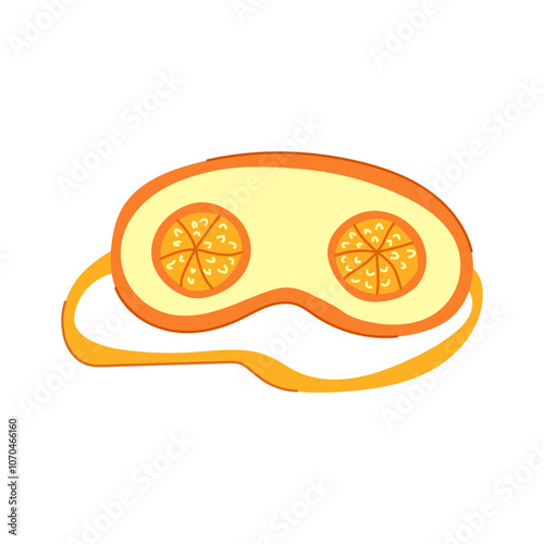 relaxation sleep mask eye cartoon. blackout travel, adjustable silk, cooling memory relaxation sleep mask eye sign. isolated symbol vector illustration