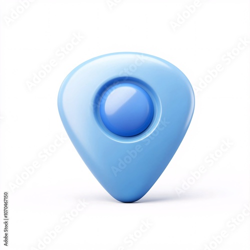 Free Download A blue map pin symbol representing location and navigation on a plain background during daytime - GFXLoad