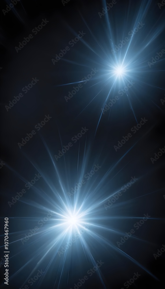 Obraz premium Ethereal Celestial Glow Wallpaper with Dreamy White and Blue Starburst