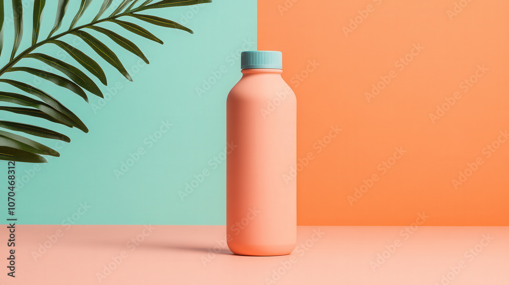A collection of orange bottles and containers for sugar-free electrolyte drink bottle A collection of orange bottles and containers for sugar-free electrolyte drink bottle