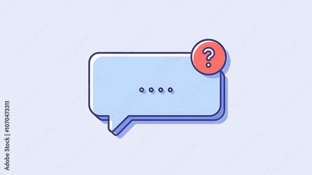 Buble chat illustration with question mark for your design presentation or chat background Buble chat illustration with question mark for your design presentation or chat background