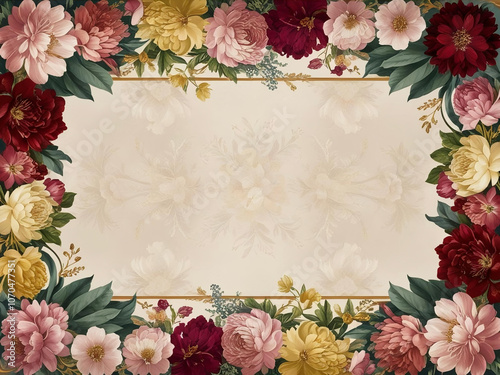 vintage background with flowers