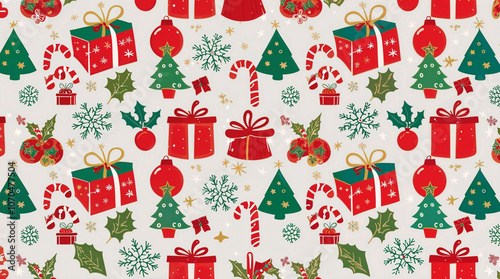 seamless pattern with christmas trees