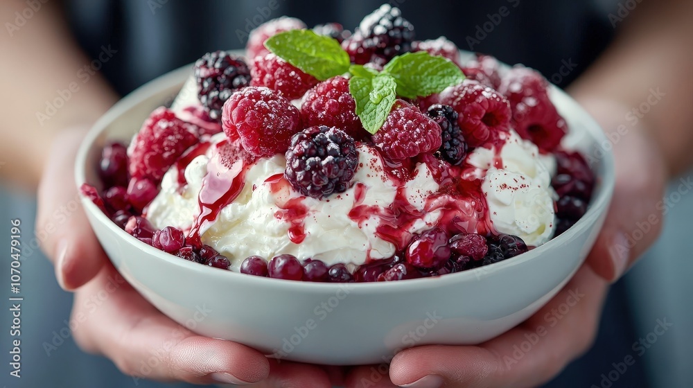 Delight your taste buds with a creamy and exotic berry dessert featuring fresh dairy ingredients Delight your taste buds with a creamy and exotic berry dessert featuring fresh dairy ingredients