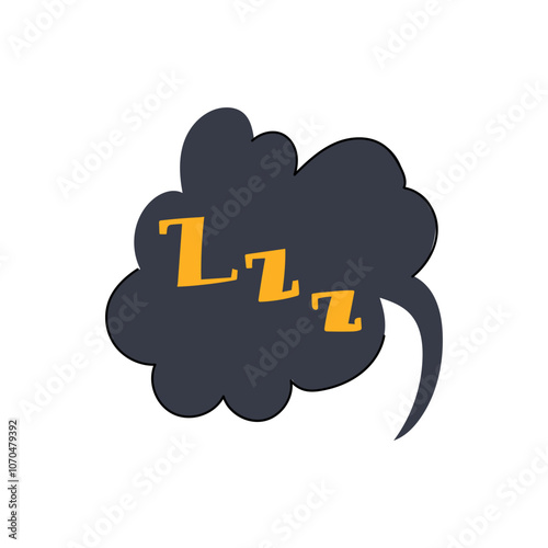 unwind sleep zzz cartoon. recharge bedtime, insomnia snore, pillow mattress unwind sleep zzz sign. isolated symbol vector illustration