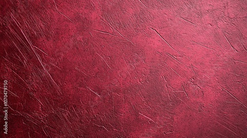 Scratched maroon background, rich grunge texture with intense depth, warm and rugged, perfect for classic and retroinspired designs photo