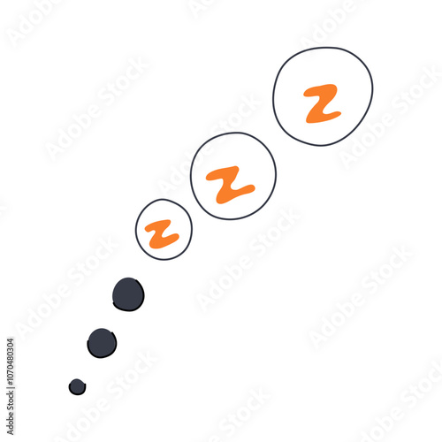 recharge sleep zzz cartoon. bedtime insomnia, snore pillow, mattress blanket recharge sleep zzz sign. isolated symbol vector illustration