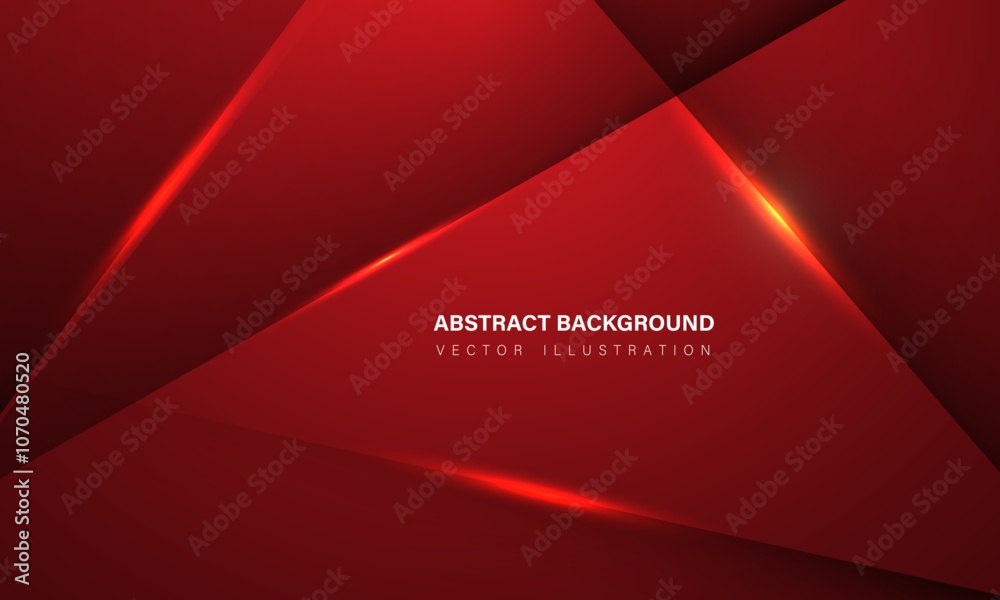 Abstract red light shadow luxury triangle geometric with blank space for text place design modern creative background vector Abstract red light shadow luxury triangle geometric with blank space for text place design modern creative background vector