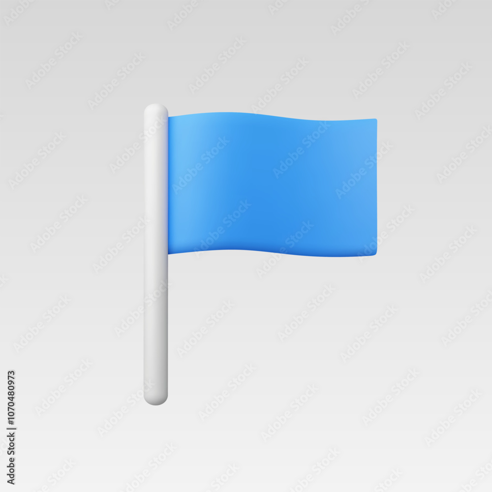 3d Realistic Flag icon vector illustration 3d Realistic Flag icon vector illustration