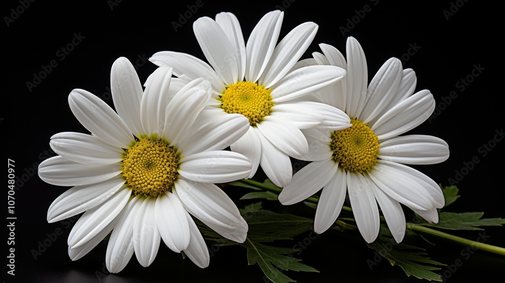 Obraz premium Vibrant daisies in nature showcasing a stunning display of floral elegance and peaceful beauty