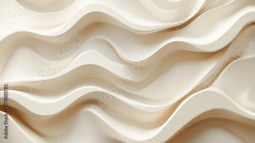 Abstract wavy background with soft, flowing lines in cream color.