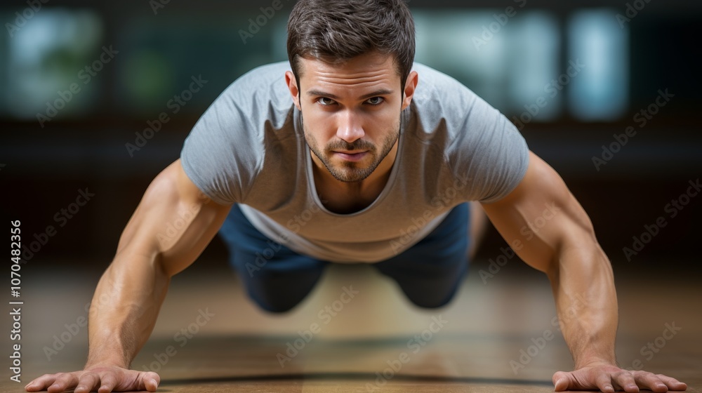 Fototapeta premium Inspiring adult determination in gym sports a journey of strength and resilience