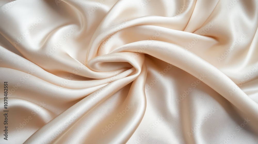 Fototapeta premium Smooth Cream Satin Fabric for Elegant Designs