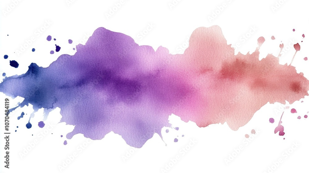 Obraz premium Abstract watercolor background with purple, pink and blue colors