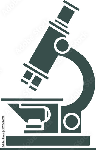 Microscope silhouette vector image