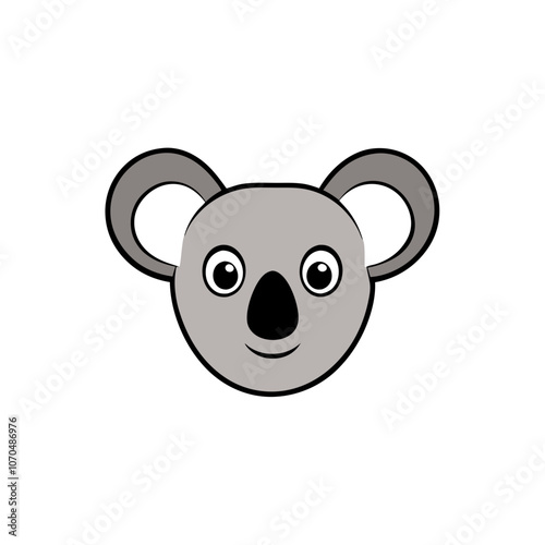 Koala head vector illustration photo