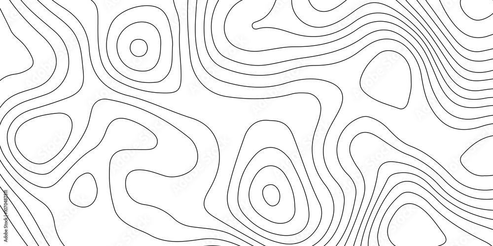 Abstract topographic contours map background. Lines Topographic contour lines map seamless pattern. The black on white contours topography stylized height of the lines map. Abstract topographic contours map background. Lines Topographic contour lines map seamless pattern. The black on white contours topography stylized height of the lines map.
