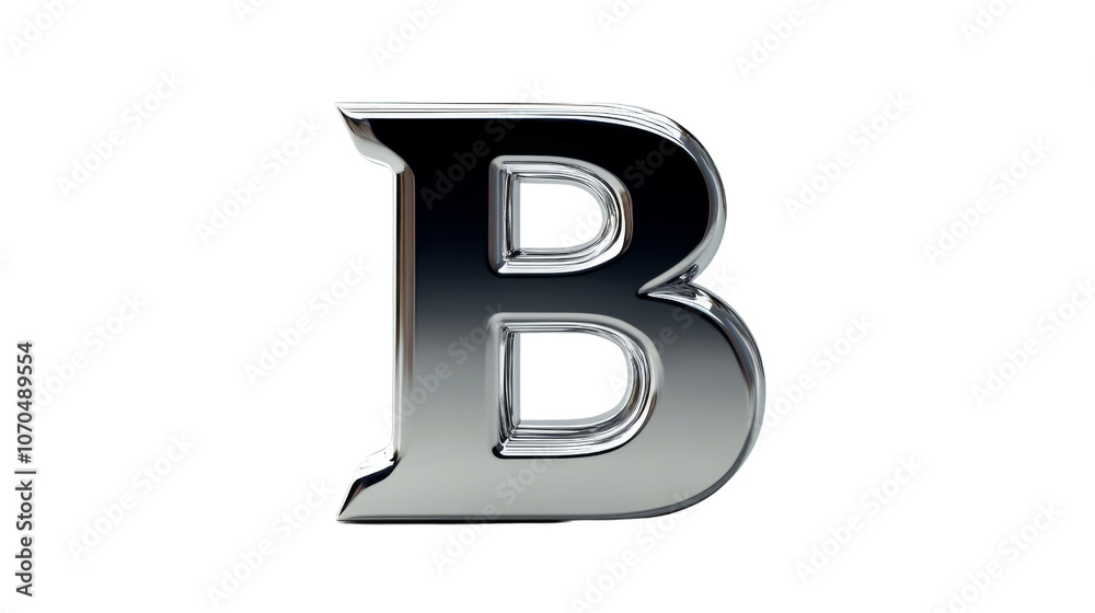 Chrome Letter B. Chrome Letter B.