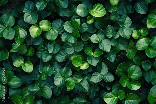 Green leaf wall background.