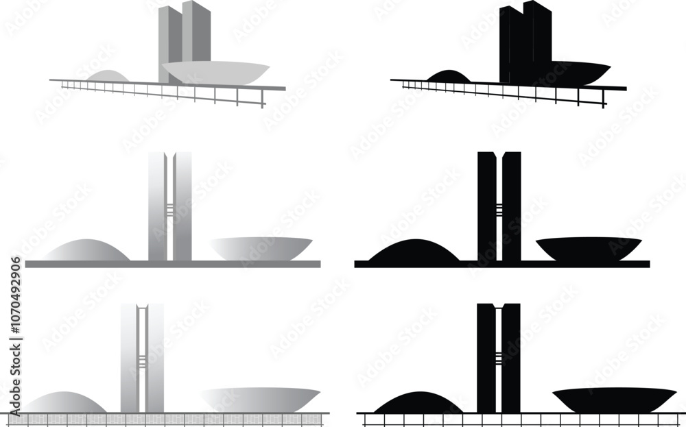 Ilustracao Arquitetura de Brasilia, politica, Brazil, Brasil, construção, cidade histórica, edificação, Distrito Federal, DF, turismo, Nacional 