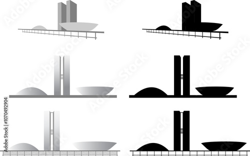 Ilustracao Arquitetura de Brasilia, politica, Brazil, Brasil, construção, cidade histórica, edificação, Distrito Federal, DF, turismo, Nacional 