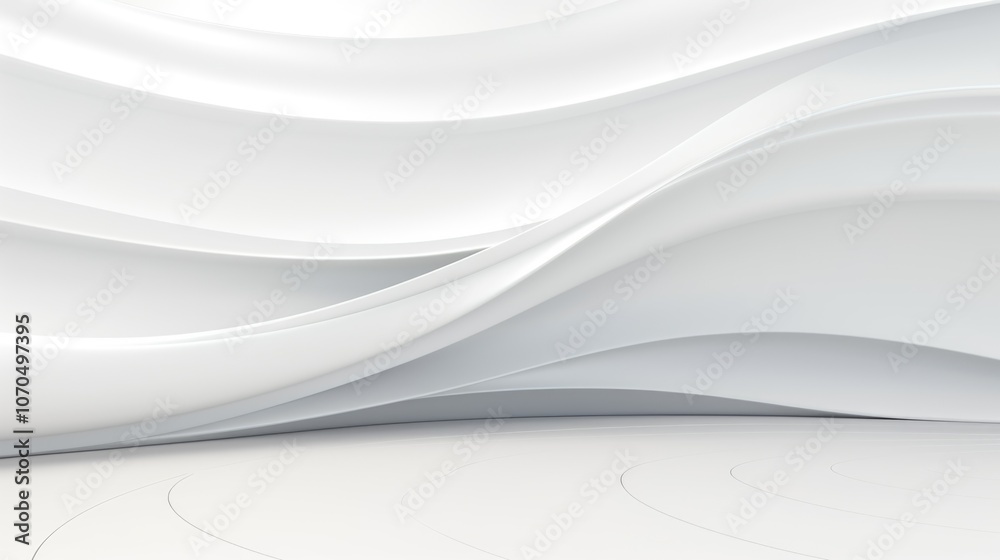 Obraz premium Free abstract white background minimal futuristic architectural space wallpaper