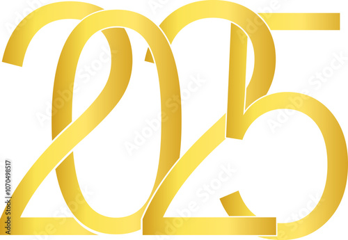 Gold 2025 New Year Number