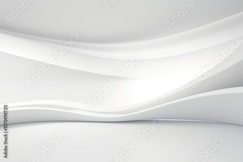 Fototapeta Naklejka Na Ścianę i Meble -  Free abstract white background minimal futuristic architectural space wallpaper