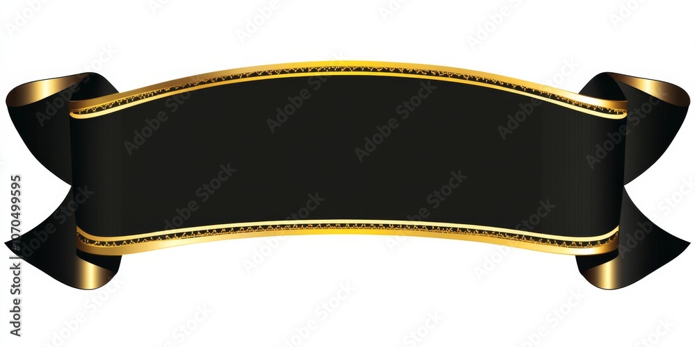 A black rectangle with a gold ribbon border for your presentation backdrop. A black rectangle with a gold ribbon border for your presentation backdrop.