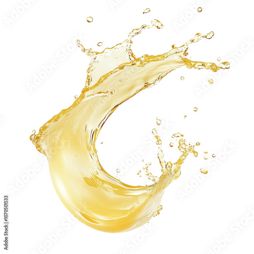 Lemonade swirl splash isolated on transparent background photo