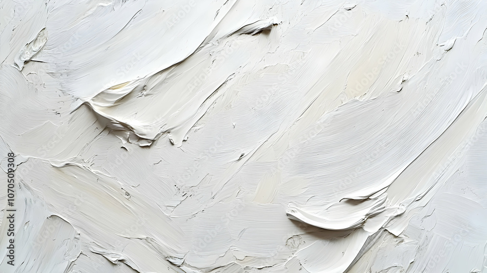 Obraz premium Abstract White and Cream Oil Painting Texture Background