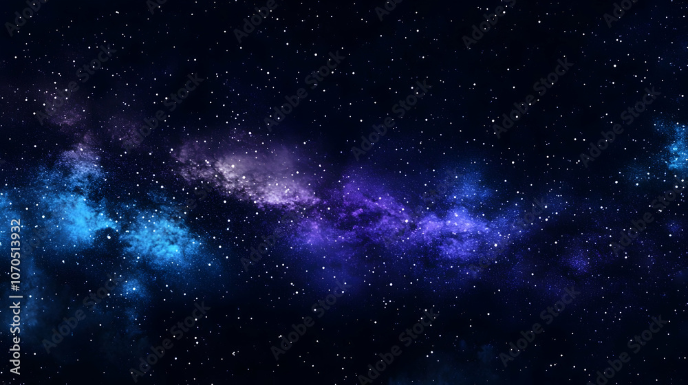 Cosmic Nebula Background with Blue and Purple Hues and Scattered Stars Cosmic Nebula Background with Blue and Purple Hues and Scattered Stars