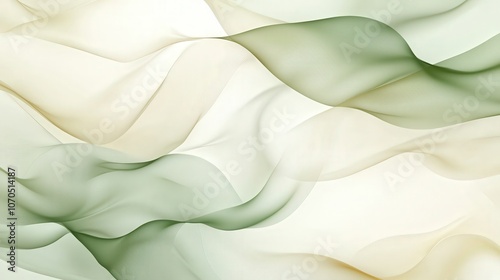 A light, abstract background featuring soft, translucent gradients in natural tones, like beige and sage, with subtle organic shapes