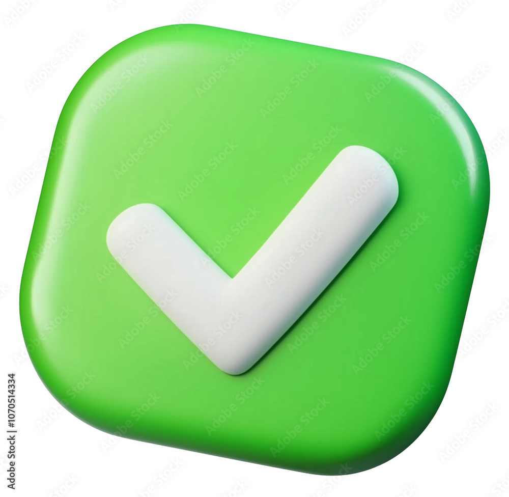 3d check icon, checklist tick, done mark. Vector realistic plastic style checkmark, symbol of selection, confirmation or approval. Green circle with a white tick. Yes button for web design or app, PNG 3d check icon, checklist tick, done mark. Vector realistic plastic style checkmark, symbol of selection, confirmation or approval. Green circle with a white tick. Yes button for web design or app, PNG