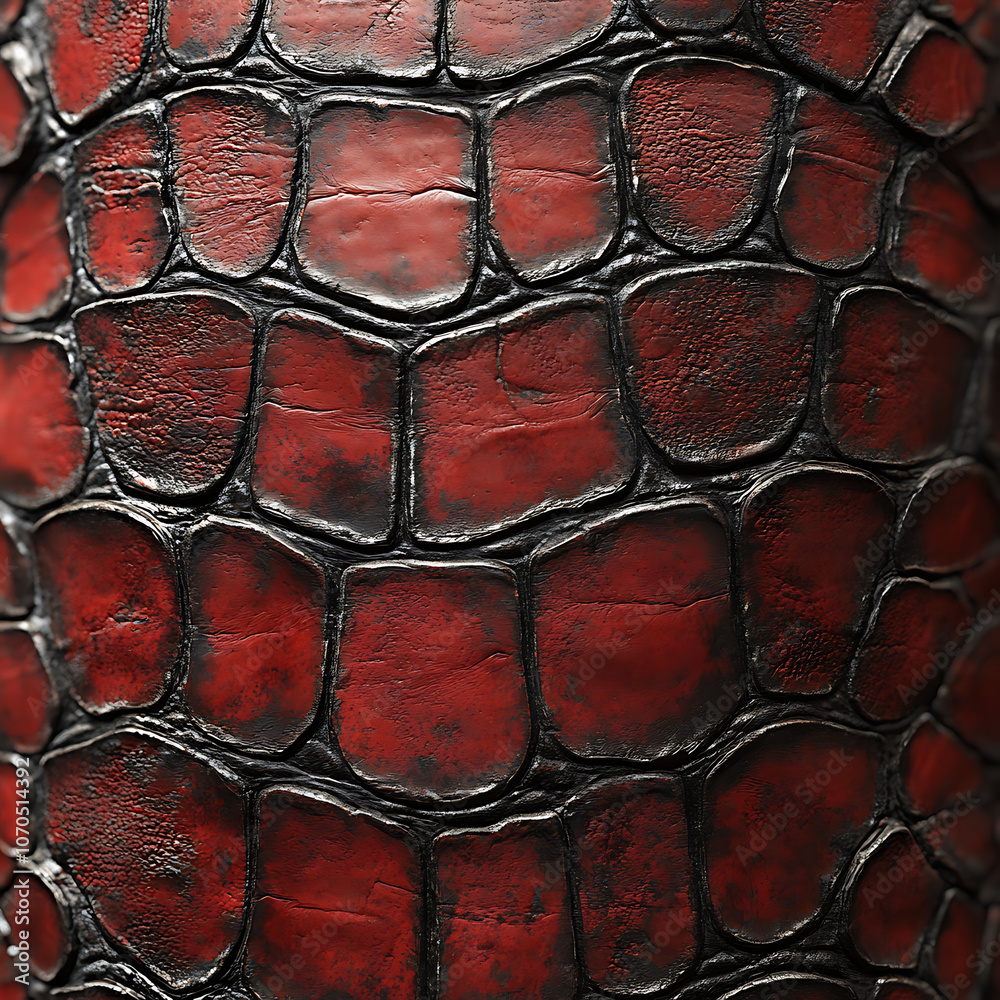 close up view of royal red alligator skin texture, showcasing intricate patterns and details that evoke sense of luxury and elegance close up view of royal red alligator skin texture, showcasing intricate patterns and details that evoke sense of luxury and elegance
