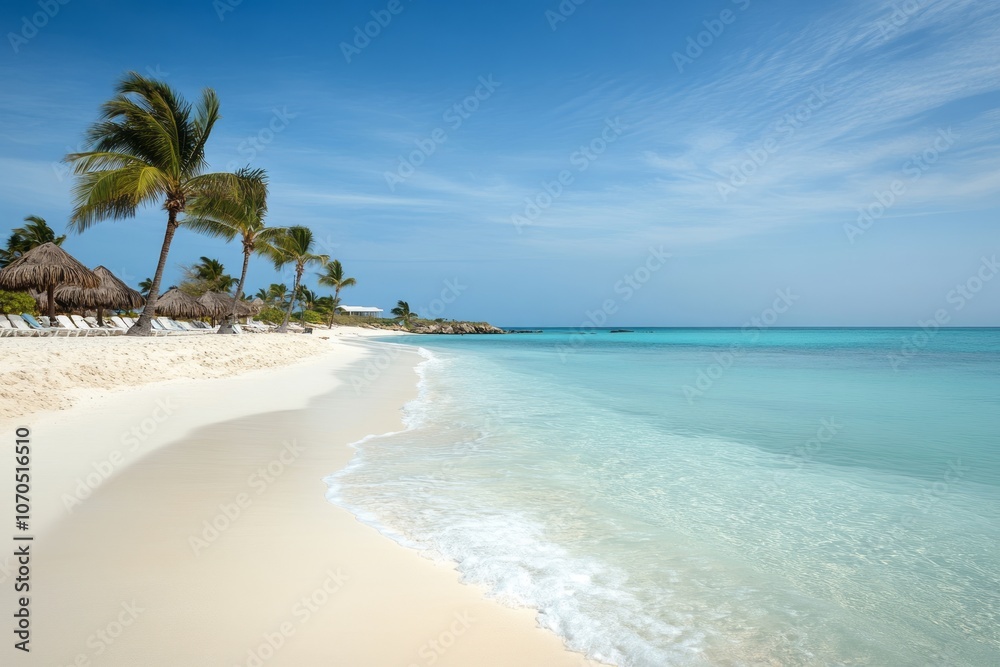 a couple walking in the beach, white sands, clear water, palm tress a couple walking in the beach, white sands, clear water, palm tress