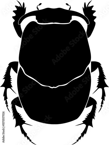 Beetle silhouette illustration 