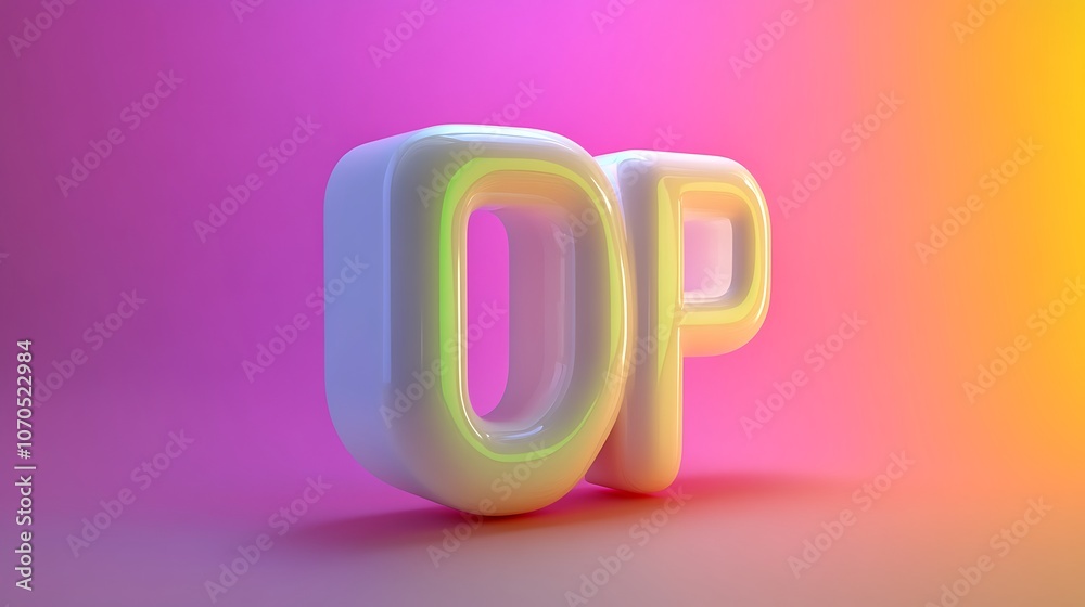 Glossy white 3D PROMOTION letters with a vibrant colored background Glossy white 3D PROMOTION letters with a vibrant colored background