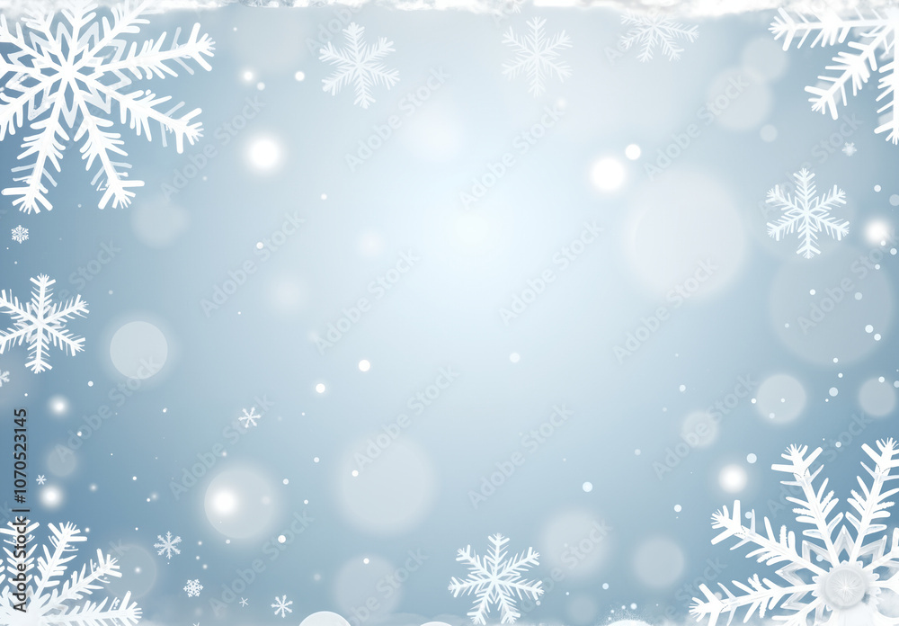 christmas background with snowflakes, generative ai christmas background with snowflakes, generative ai