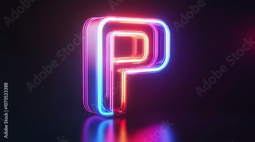 3D PROMOTION letters with neon lighting effects on a black background