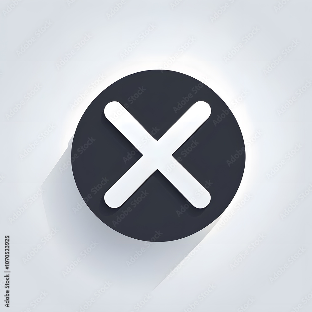 Obraz premium x mark cancel button
