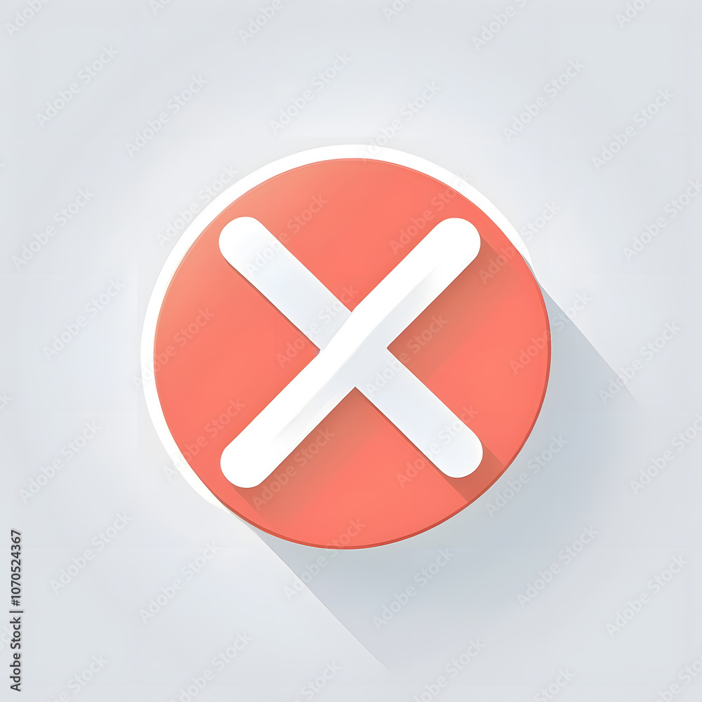 Fototapeta premium x button peach