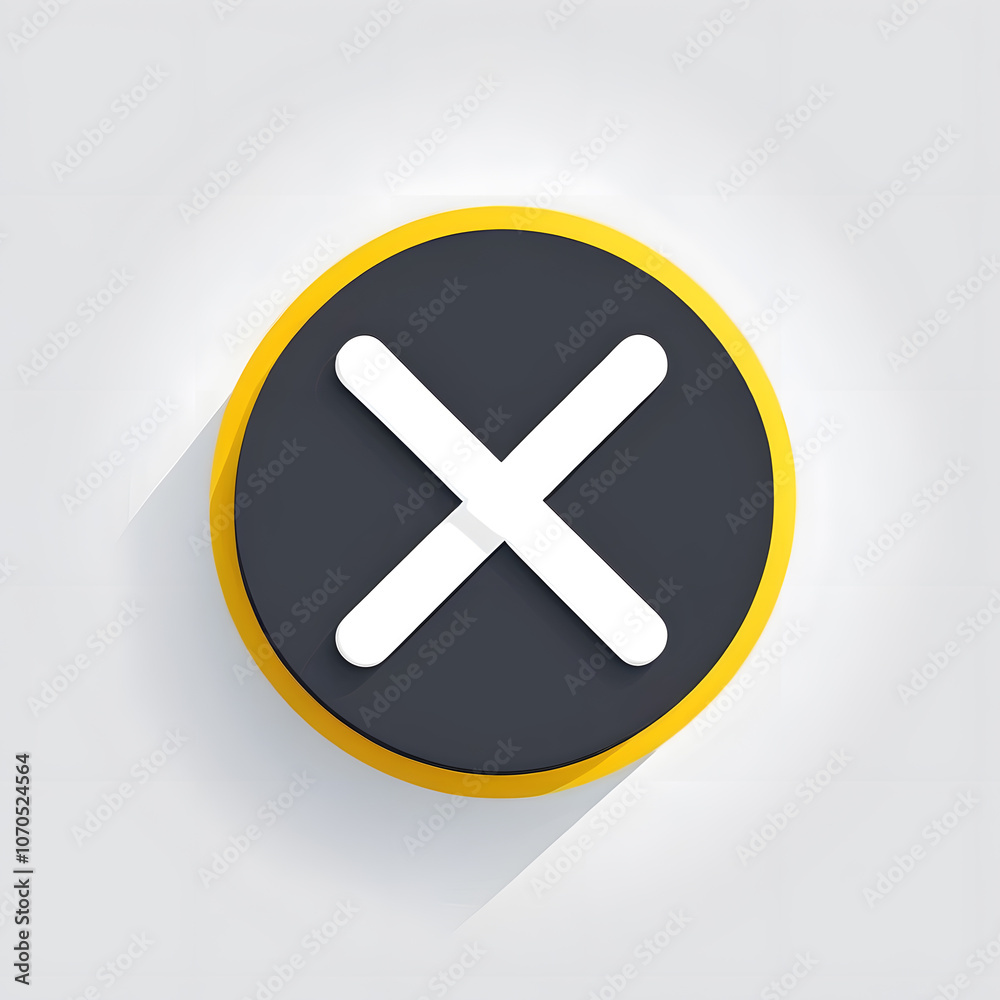 Obraz premium cancel x button