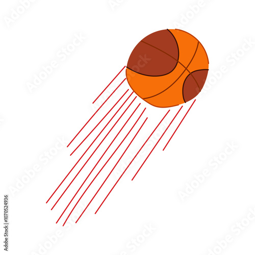 offense speed basketball ball cartoon. pivot jump, block steal, court hoop offense speed basketball ball sign. isolated symbol vector illustration