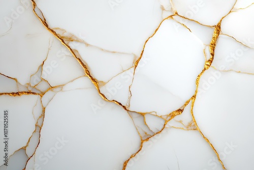 Abstract white and gold marble texture background