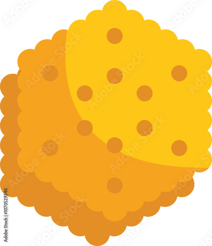 Delicious square cracker with dots, ideal for snacking and enjoying a crunchy treat